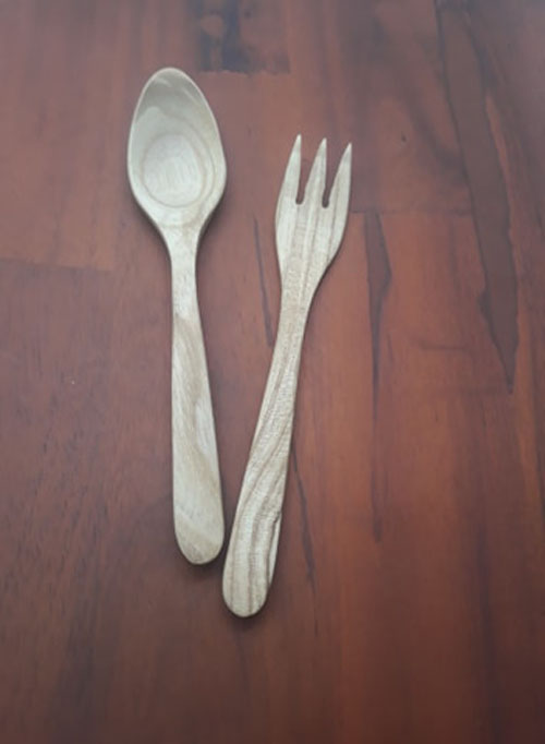 Bộ thìa dĩa gỗ tần bì tiện dụng