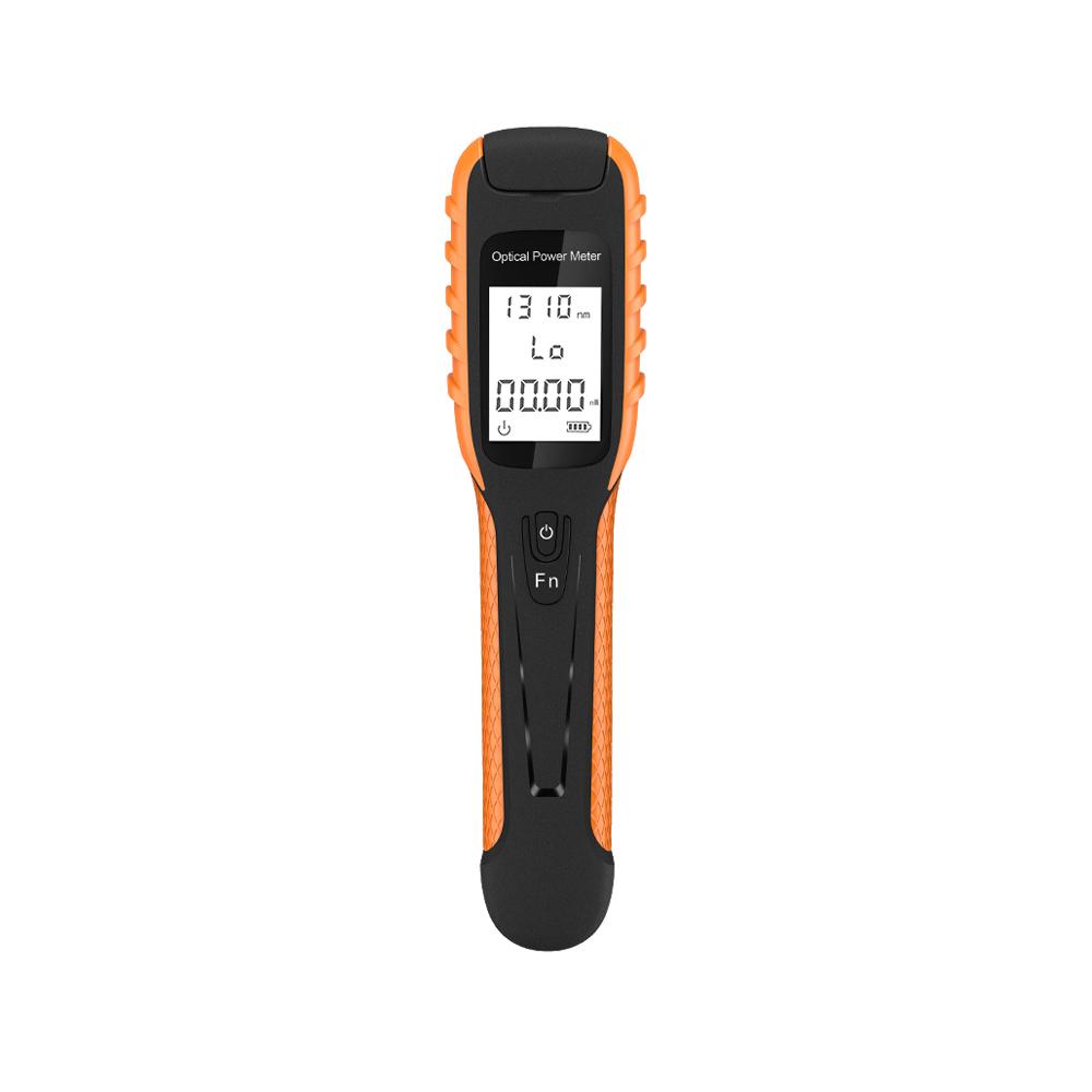 Mini Optical Power Meter High Precise Rechargeable Optical Fiber Detector 9 Standard Wavelength Cycle Switching with Frequency Recognition LED Flashlight Self-calibration Function