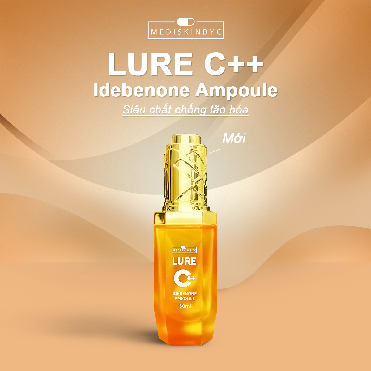 Siêu tinh chất dưỡng chuyên biệt chống lão hóa LURE C++ IDEBENONE AMPOULE 0,05% 30ml Từ MEDISKINBYC