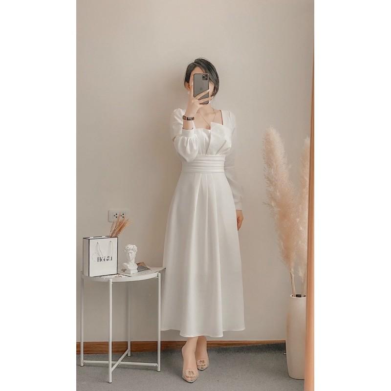 ARI DRESS Đầm trắng dự tiệc sang trọng #đầmtrang #vaytrang #damdutiec #damthietke