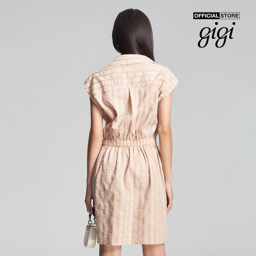 GIGI - Đầm sơ mi tay ngắn năng động G2107D231120-12