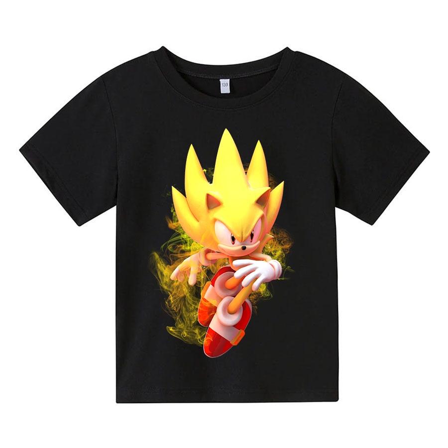 Áo thun trẻ em SoNic Vàng Có size người lớn, King Cotton