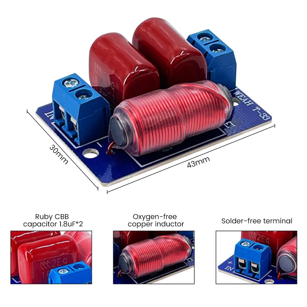 AIYIMA 1 Cái Nguyên Chất Tweeter Đeo Chéo 80W Loa Phân Tần HIFI Rạp Hát Tại Nhà Âm Thanh Xe Ô Tô Nâng Cấp Loa Treble Color: Tweeter Crossover