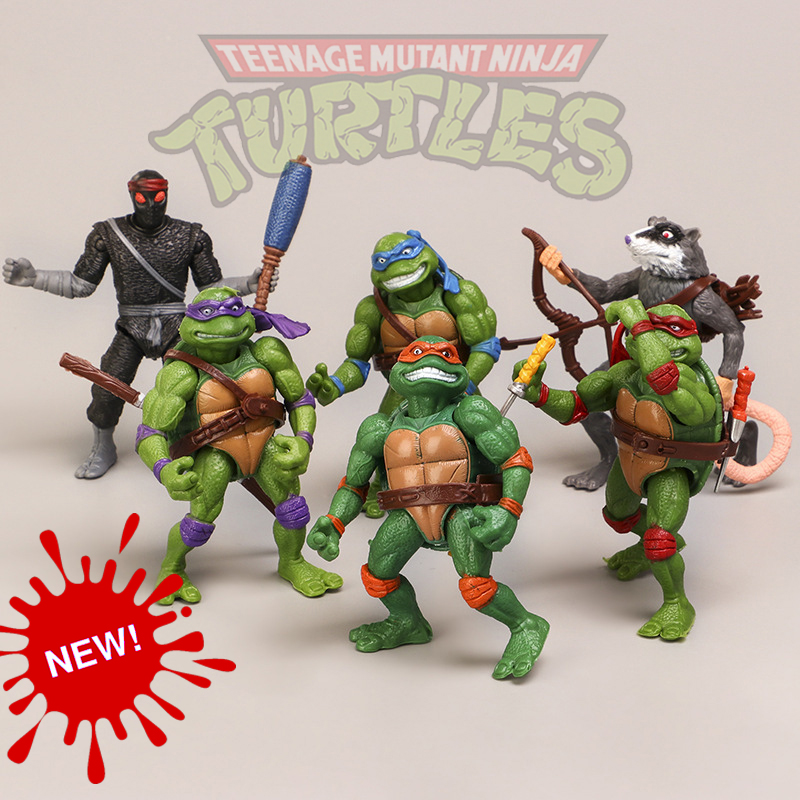 Bộ đồ chơi 06 mô hình nhân vật Ninja Rùa - Ninja Turtle Toys bằng nhựa đặc có khớp cử động linh hoạt