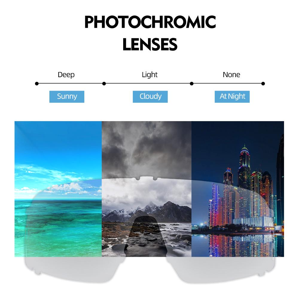 ThinkRider Bike Photochromic Kính Đi Xe Đạp Kính Xe Đạp Thể Thao Kính Mát Nam MTB Đường Đi Xe Đạp Kính Mắt Bảo Vệ Kính Color: XQ610
