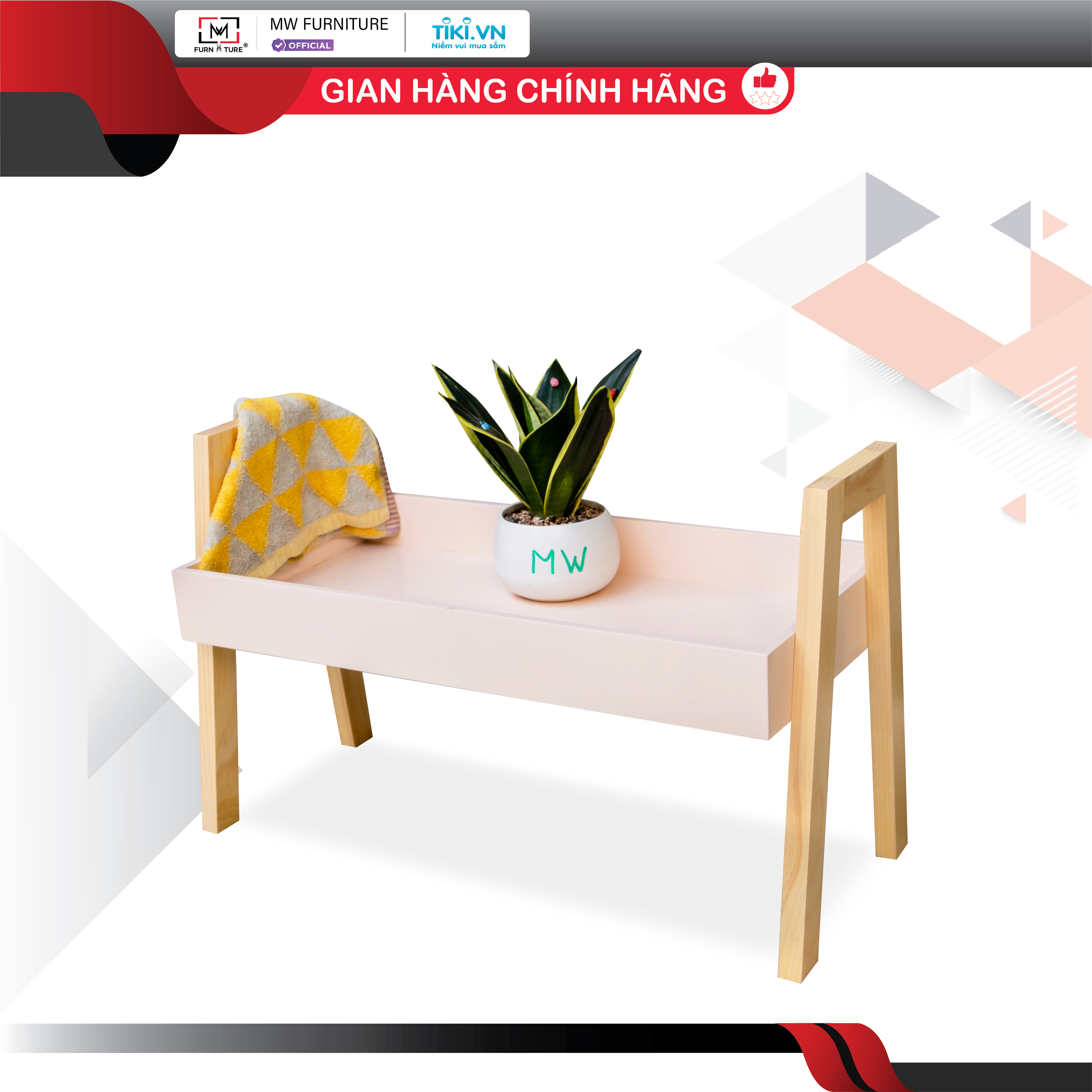 Kệ Gỗ Trang Trí Hàn Quốc - A Case - Pink