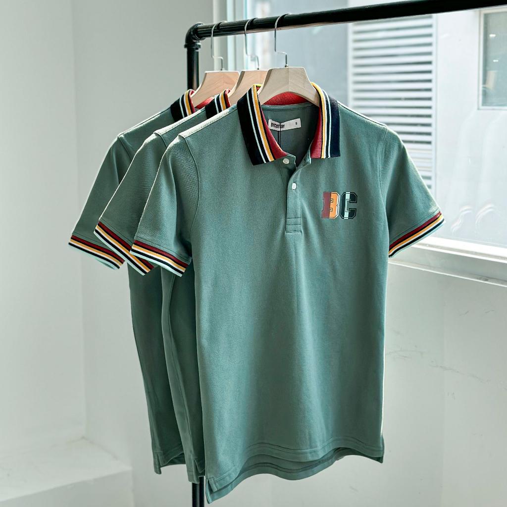 Áo Polo Nam Cao Cấp Có Cổ BY COTTON Green In Logo Nhiều Màu Nam Tính, Thanh Lịch, Sang Trọng, Trẻ Trung