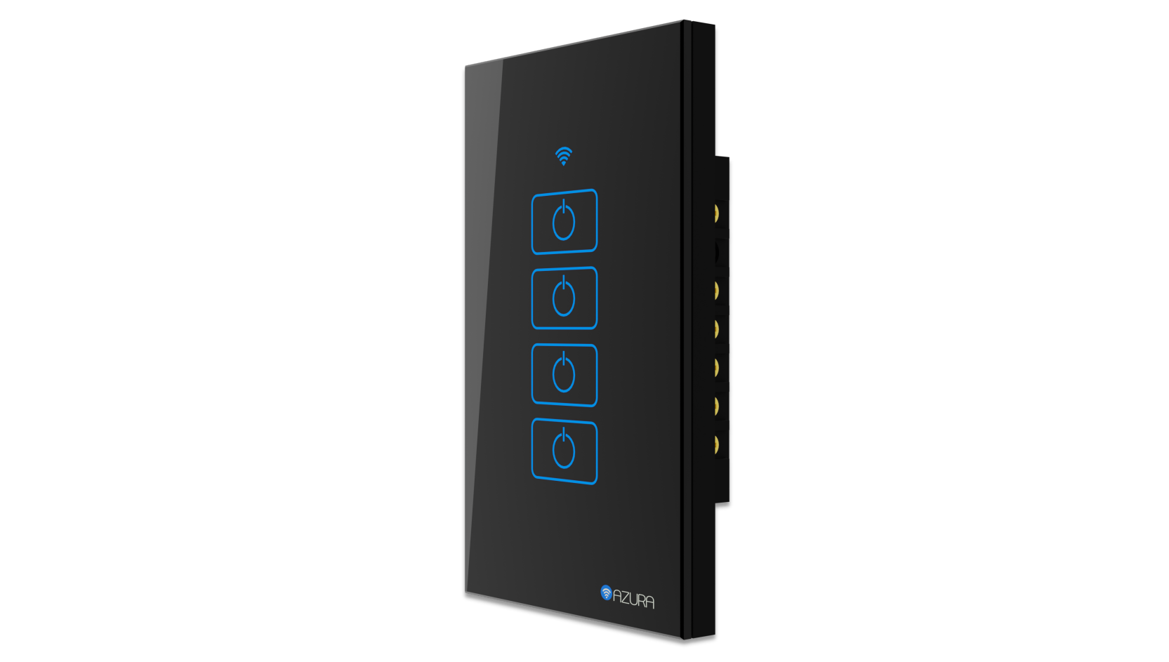 Công tắc điện Wifi 4 kênh mặt chữ nhật AZURA - Hàng chính hãng