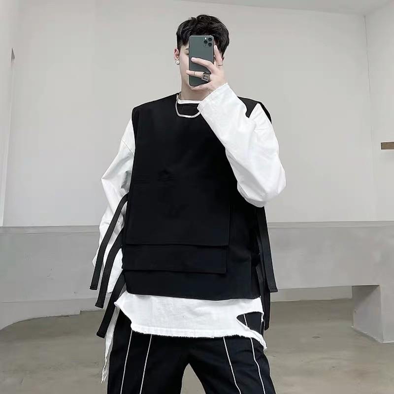 áo gile thắt dây unisex có size nam nữ
