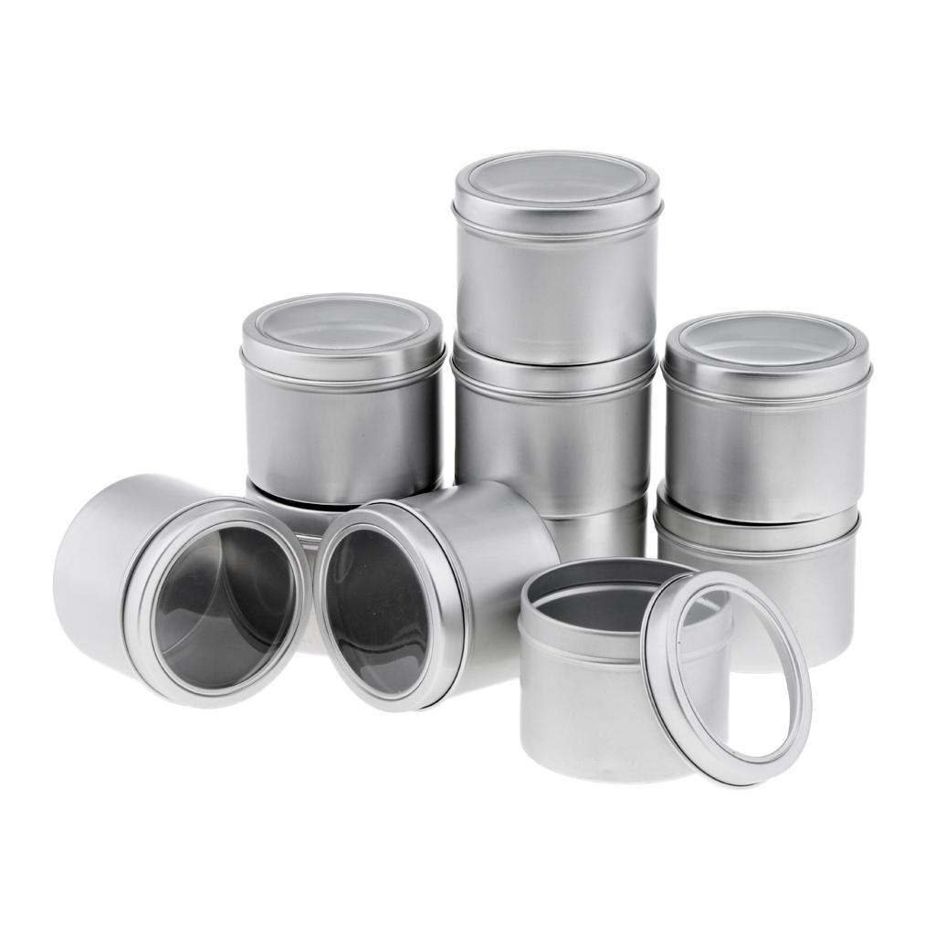 25Pc 100ml Empty Cosmetic Pots Lip Balm Container Jar Aluminum Tin Screw Lid
