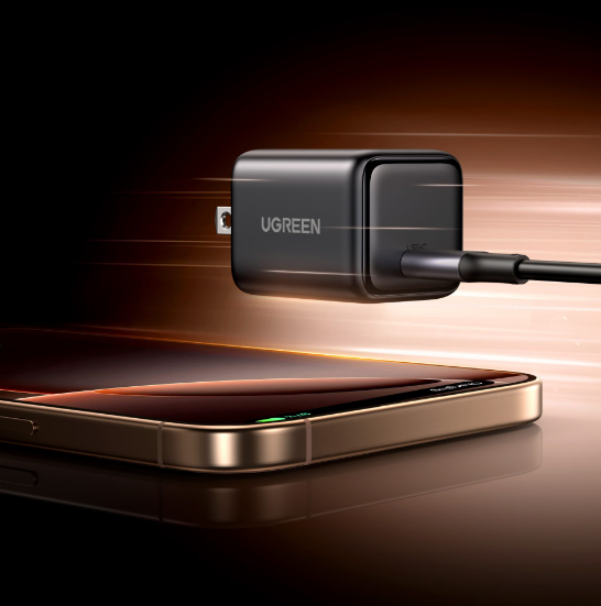 Củ sạc nhanh Nexode Mini 30W GaN USB-C Ugreen 55530 X513, Chân dẹt không gập - Hàng Chính hãng