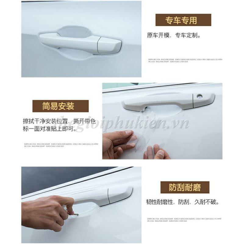 Bộ 4 miếng dán trong suốt chống xước hõm tay nắm cửa Ô tô, Xe hơi