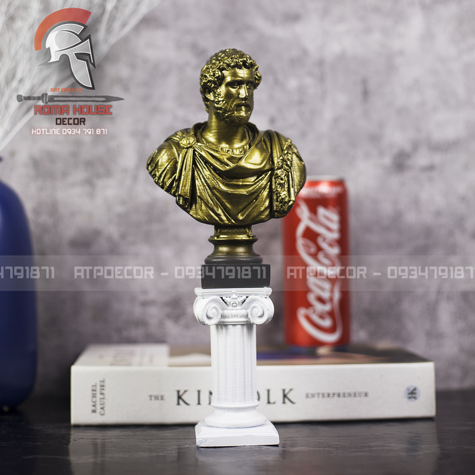 Tượng hoàng đế La mã  Antoninus Pius cao 15cm