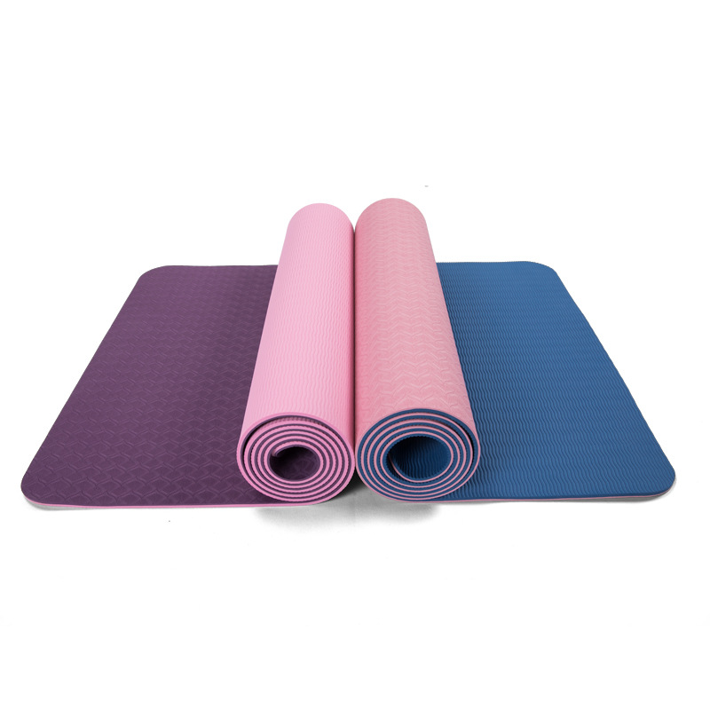 Combo Thảm Yoga TPE 2 Lớp 6mm, 2 Gạch Tập Yoga - YOGA QG, Thảm Chống Trơn Trượt, Thấm Hút Mồ Hôi, Mềm Mại, Không Gây Kích Ứng; Gạch Nhẹ, Có Độ Nén Cao, Chịu Lực Tốt - Hàng chính hãng