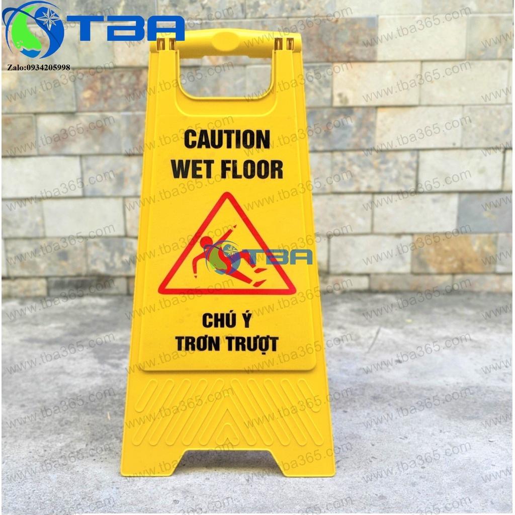 Biển thông báo chữ A màu vàng cao cấp ''CHÚ Ý TRƠN TRƯỢT''
