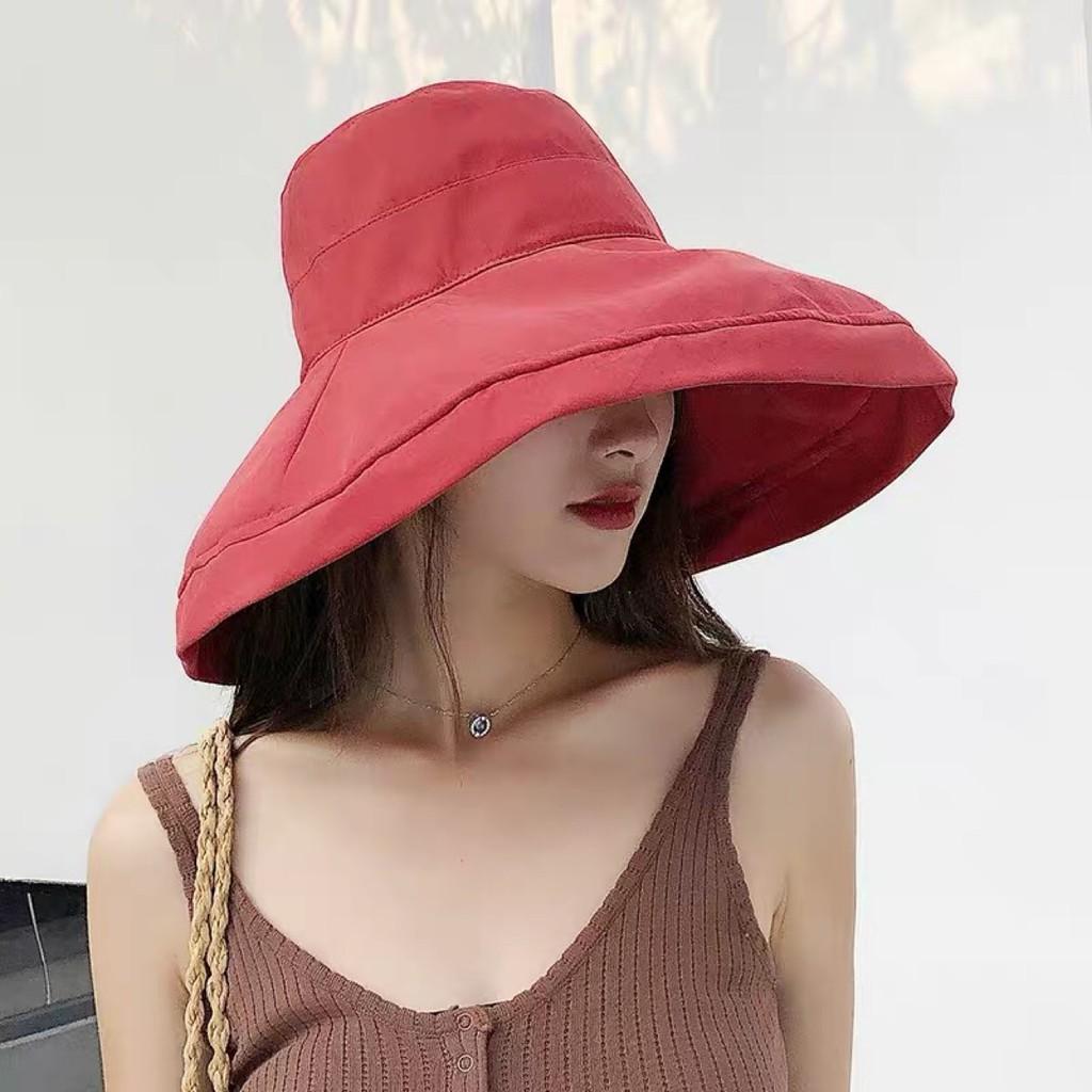 Mũ nón vải bucket trơn đen vành rộng ulzzang phong cách hàn quốc dành cho nữ; M10 - BONMIE