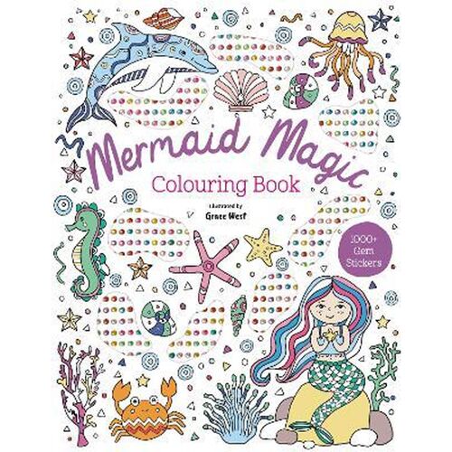 Gem Art Colouring Book : Mermaid Magic