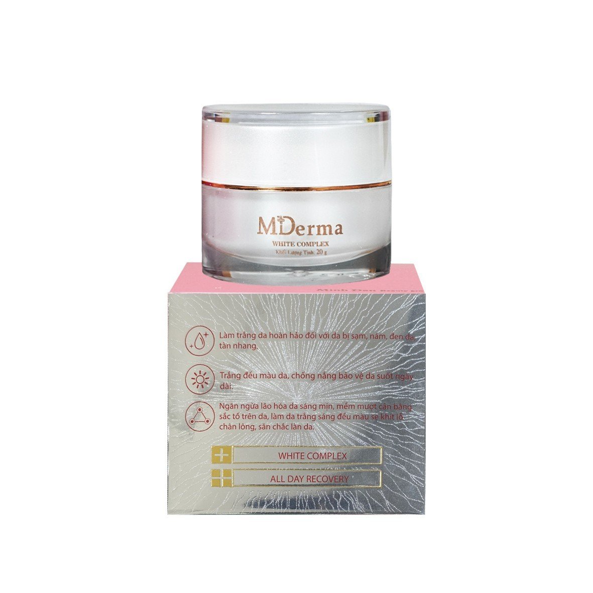 Combo dưỡng da MDerma cao cấp trắng sâu, trắng mạnh, trắng căng mướt