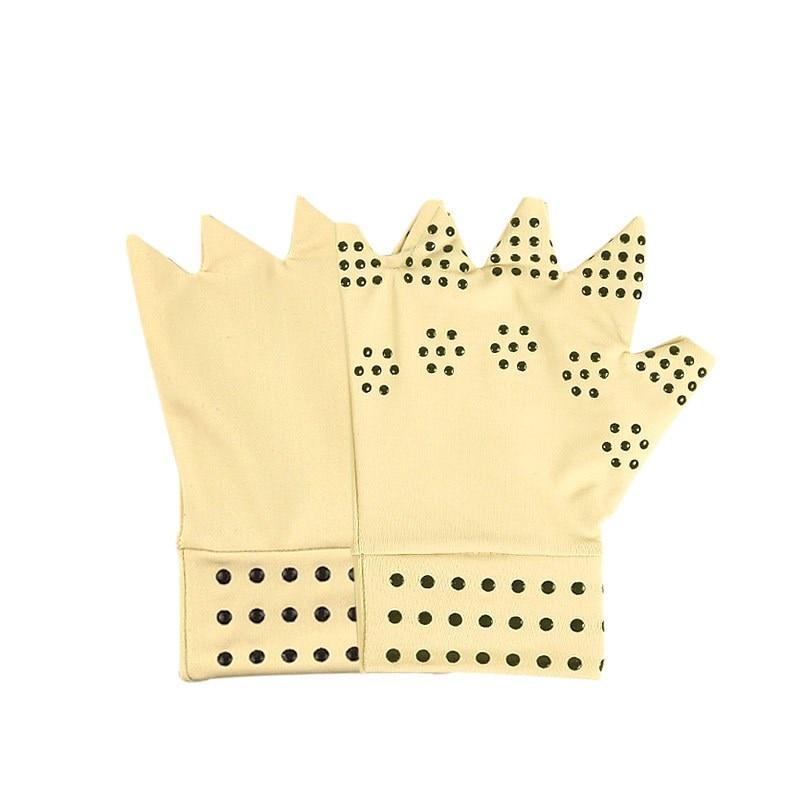 1 Pair Therapy Fingerless Massage Gloves Relief Arthritis Pain Heal Joints Braces Supports Health Care Tool