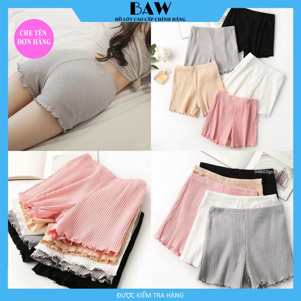 Hình ảnh Quần Lót Nữ, Bộ 3 Quần Mặc Váy Chất Liệu Cotton Gân Tăm Siêu Mát Mịn, Quần Chip Nữ Kháng Khuẩn Cao Cấp Thương Hiệu BAW NT7262