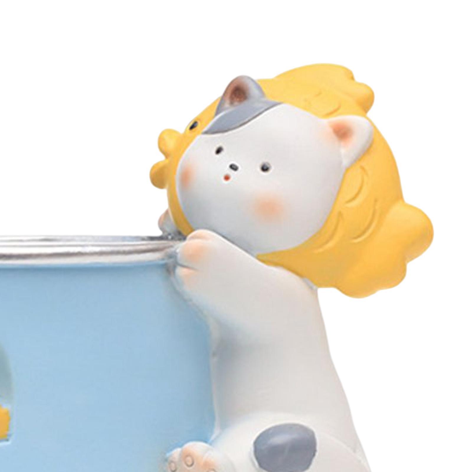 2x flower Planter Resin Ornament Decorative for Windowsill