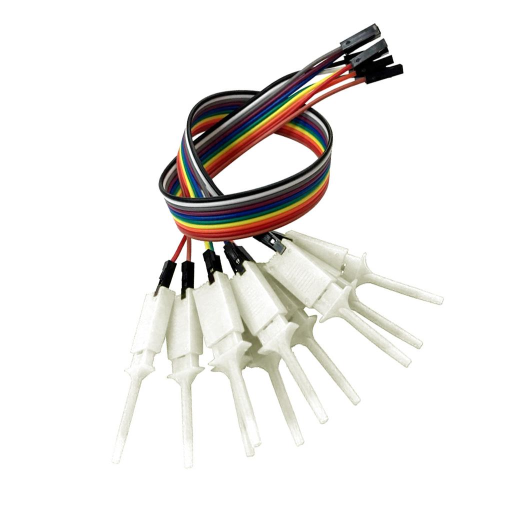 20 Pieces Logic Analyzer Cable Probe Test Hook Clip Line White+Black