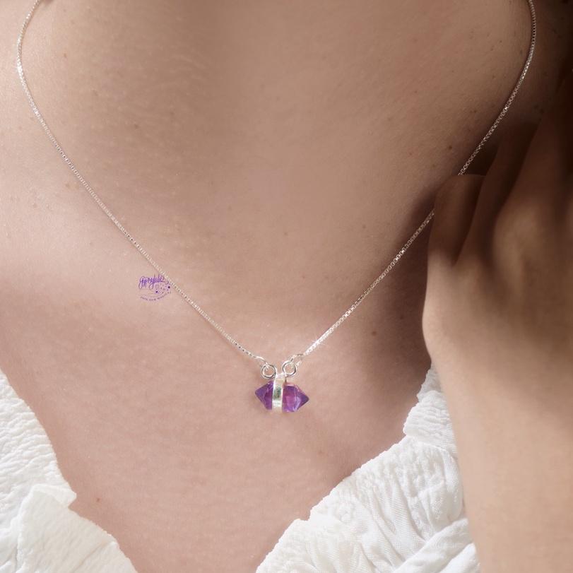 Dây chuyền Đá Thiên Nhiên Bạc 925 Bliss Size S 4 Màu SP004320 Gypsy.lala