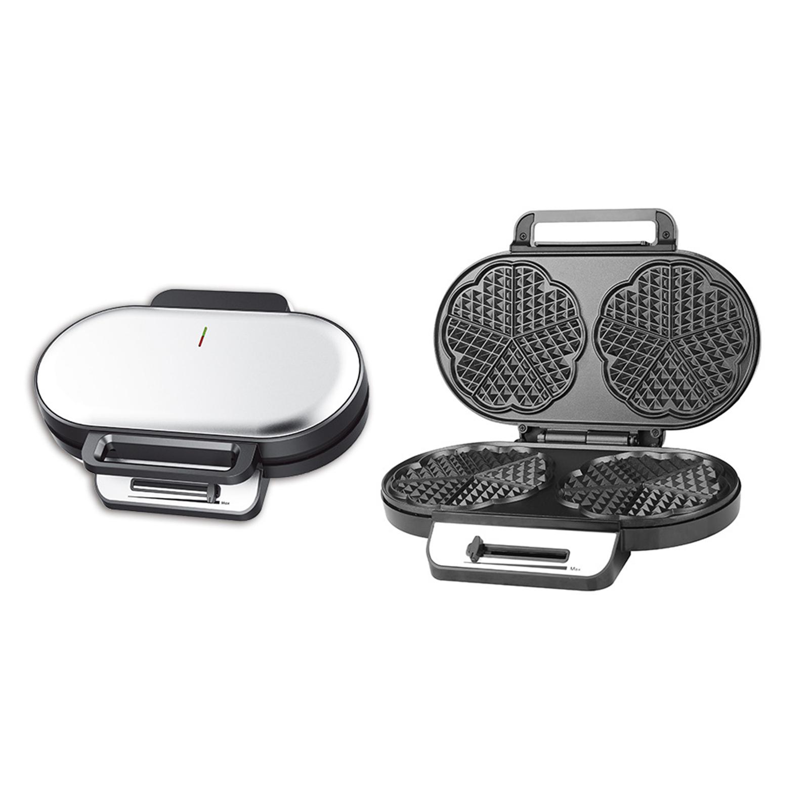 Waffle Iron 1200 W Máy làm bánh quế đôi trái tim kiểm soát nhiệt độ liên tục cong xuất 1200w