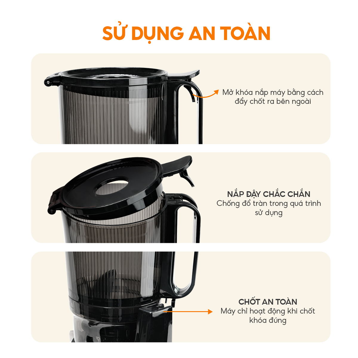 Máy ép chậm Lebenlang LBL3077, công suất 250W, dung tích 1000ml, ép kiệt bã, giữ trọn dinh dưỡng, bảo hành 2 năm - hàng chính hãng