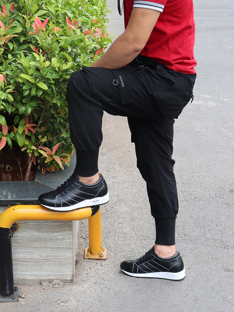 GIÀY TĂNG CHIỀU CAO GIÀY CAO DÀNH CHO NAM GIỚI T19 ĐEN - CAO 8CM GIÀY ĐỘN NAM CAO VƯỢT TRỘI