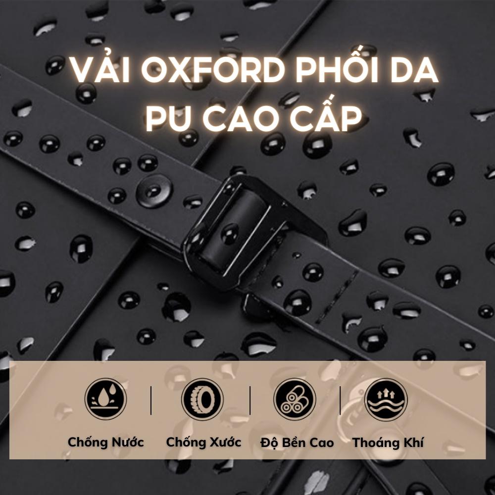 Balo Thời Trang Nam Nữ,Balo Ulzzang,Vải Oxford phối da chống nước cao cấp,Đựng Laptop 15.6 inh -
