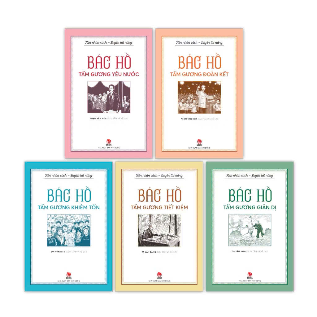 Bộ 5 cuốn sách Bác Hồ: Rèn nhân cách - Luyện tài năng