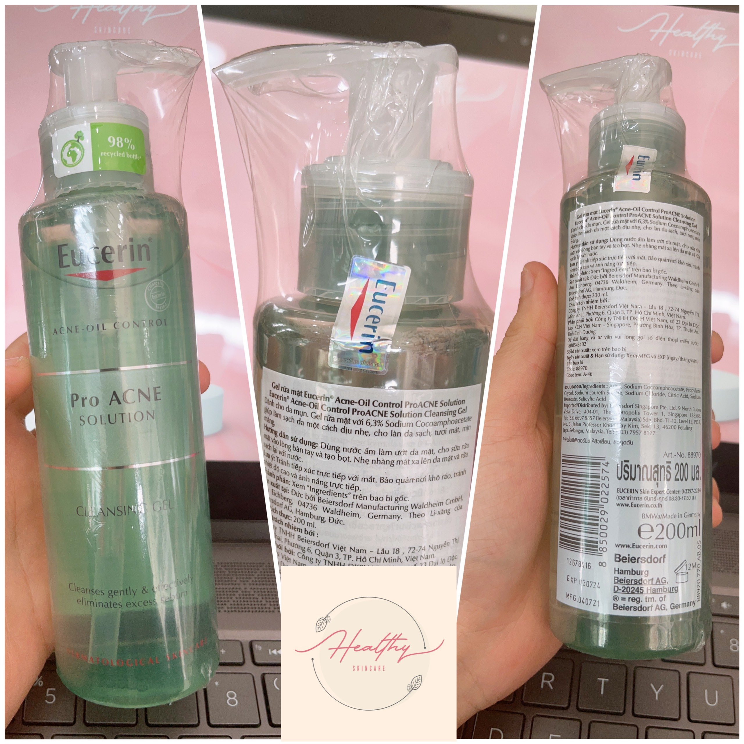 Gel Rửa Mặt Da Mụn Eucerin Pro ACNE Solution Cleansing Gel (200 ml)