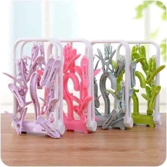 MÓC PHƠI ĐỒ 12 KẸP GẤP GỌN SIÊU TIỆN DỤNG