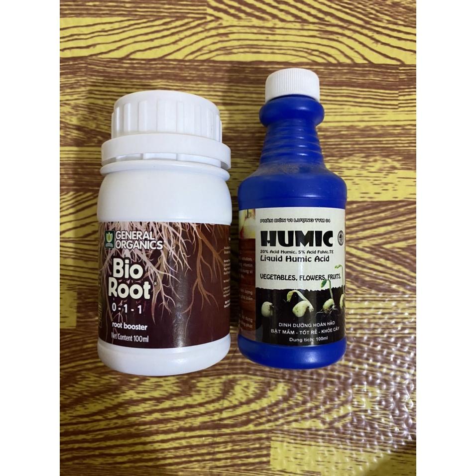 COMBO 2 SẢN PHẨM SIÊU DƯỠNG CHẤT TỐT CHO LAN , HOA CÂY CẢNH : BIO-ROOT + LIQUID HUMIC