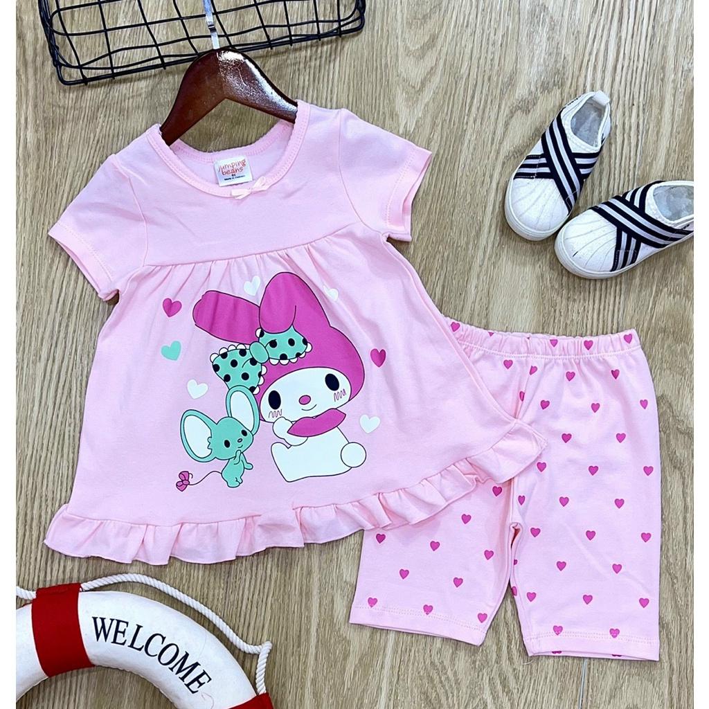 Bộ Babydoll cotton borip xuất mịn mát cho bé Gái, Hình in sắc nét, họa tiết Hot hit bé nào cũng mê tít