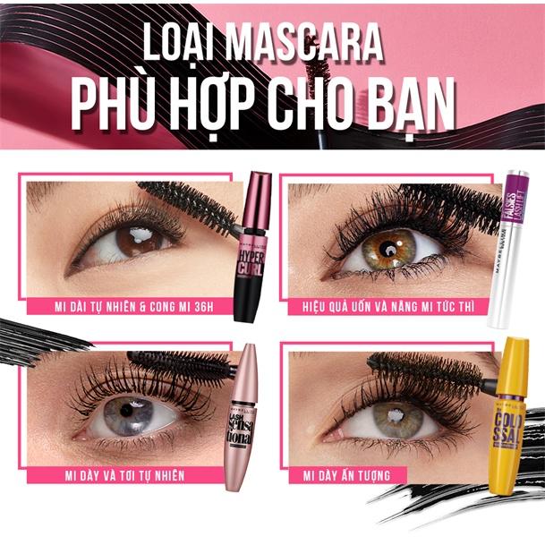 Mascara Maybelline Làm Cong Mi 100° 9.2ml