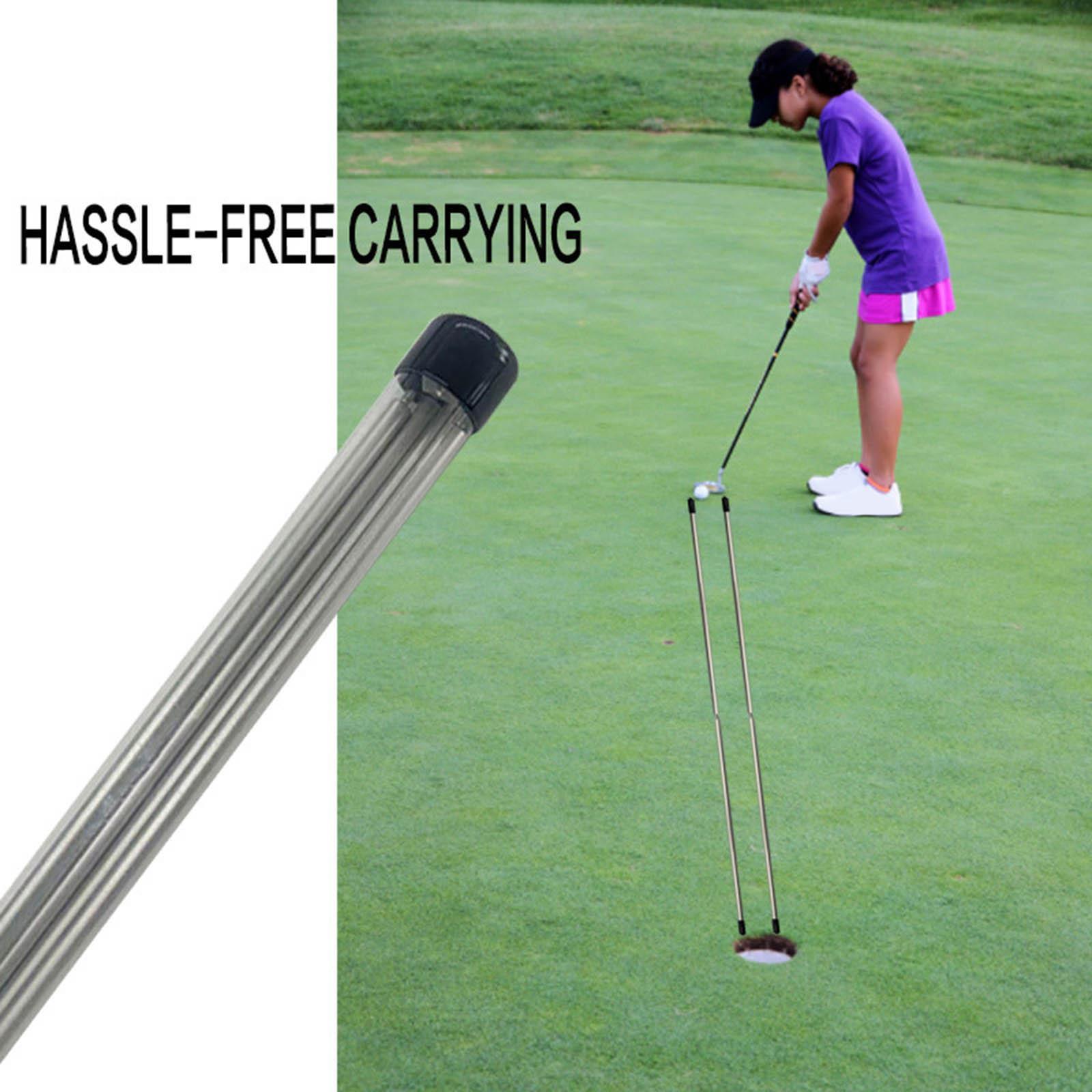 2 Pack Golf Alignment Sticks Posture Corrector 120cm Swing Trainer