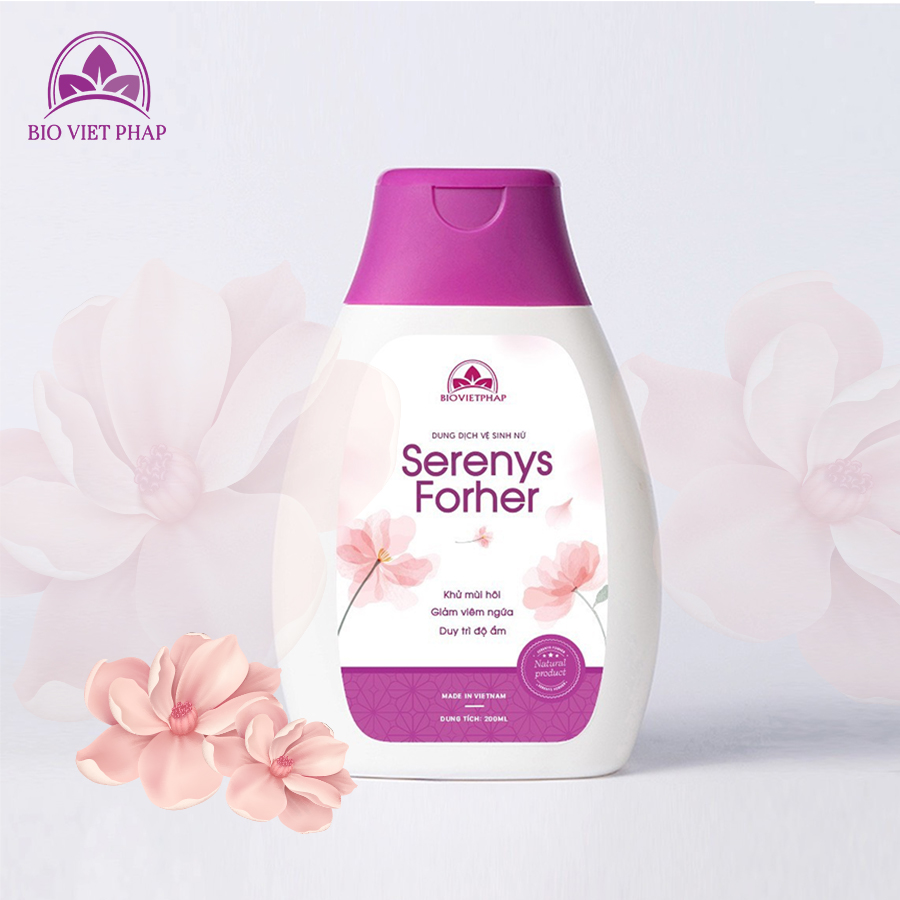 Dung dịch vệ sinh nữ Serenys Foher 200ml giúp khử mùi hôi, giảm viên ngứa, cân bằng độ ẩm, độ Ph