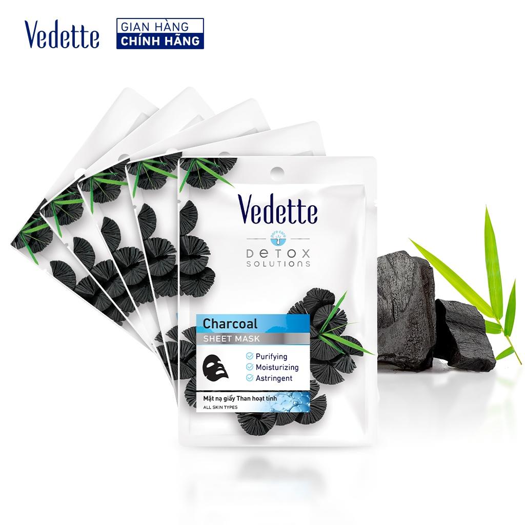 Mặt nạ giấy Vedette than hoạt tính 22ml
