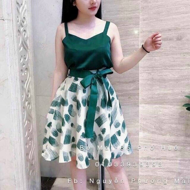 ĐẦM HOẠ TIẾT SIÊU XINH MÀU Y HÌNH