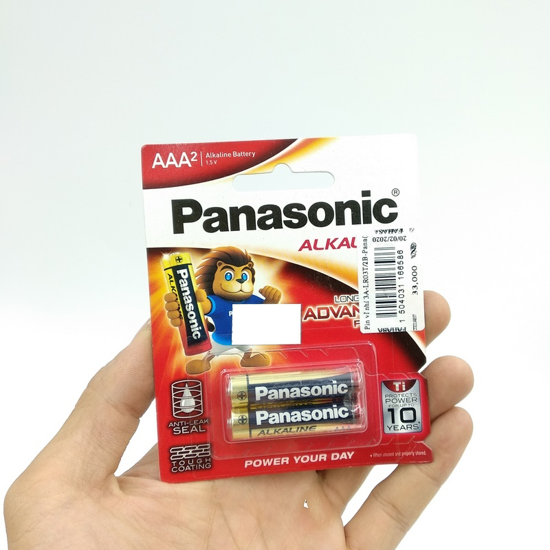 Pin Panasonic Alkaline AAA 1.5V LR03T/2B (2 Viên)