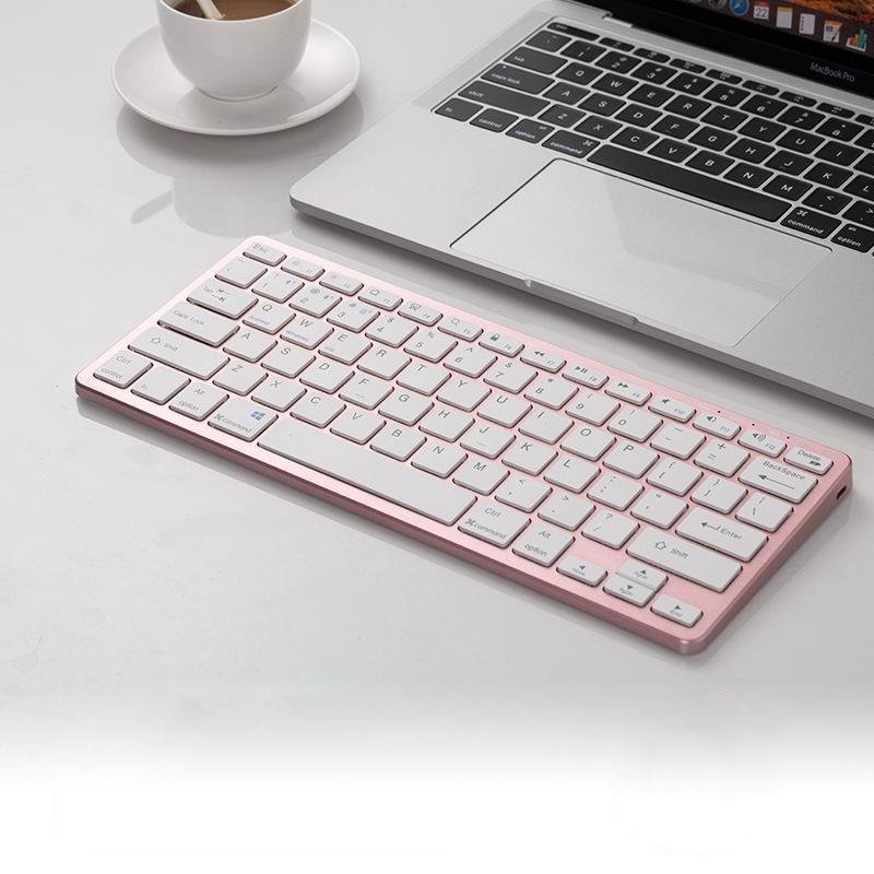 Bộ Bàn phím chuột không dây mini W616C - pin sạc TypeC- đa kết nối bluetooth 5.0 + 3.0 + Usb wireless 2.4G hàng nhập khẩu