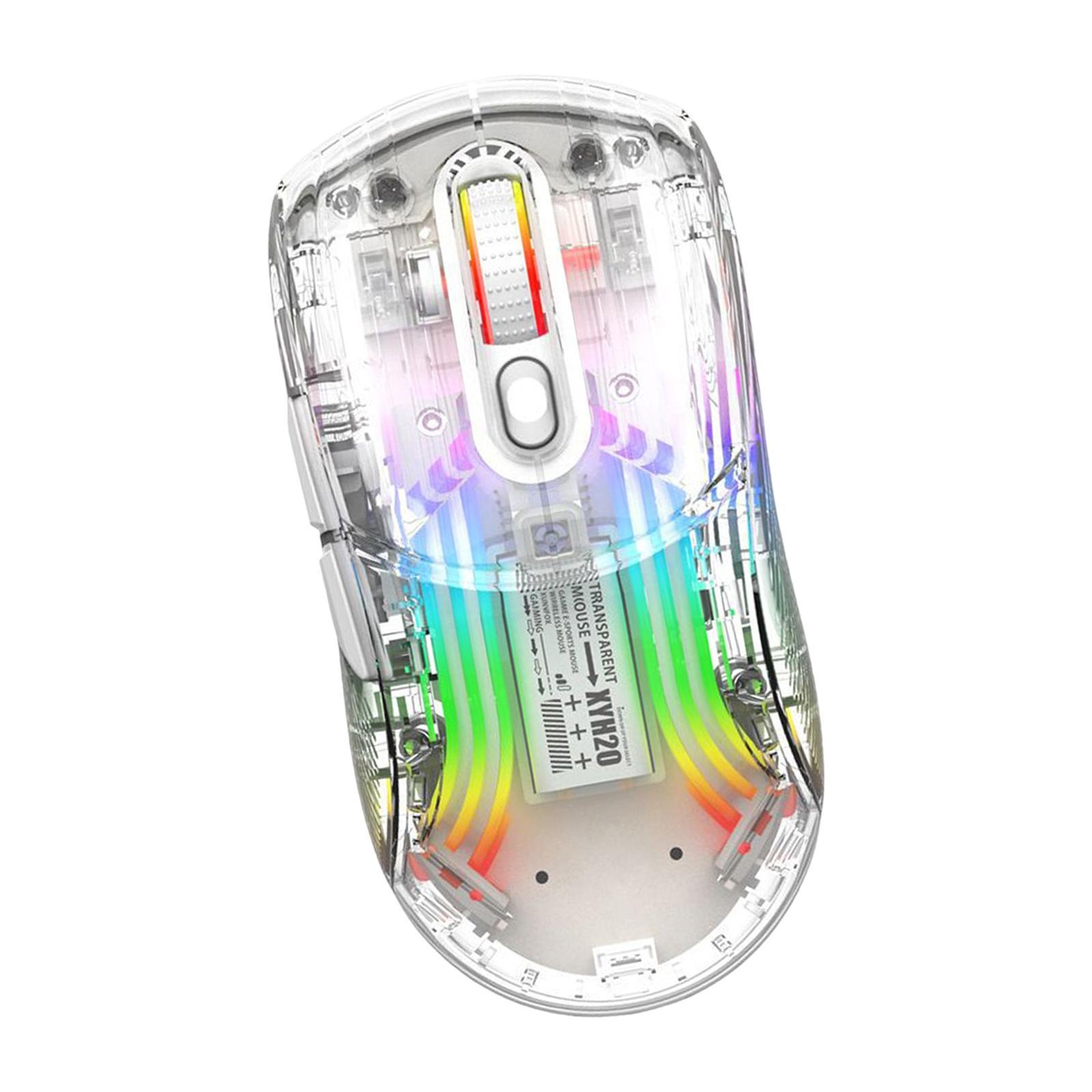 Gaming Lightweight RGB Lights Adjustable DPI Ergonomic Wired USB with Receiver 2.4G Silent Click 7 Keys for Laptop Desktop PC