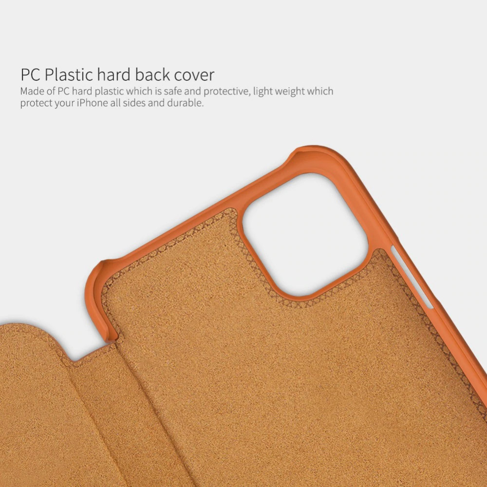 Bao case da cho iPhone 11 Pro hiệu Nillkin Qin - Hàng chính hãng
