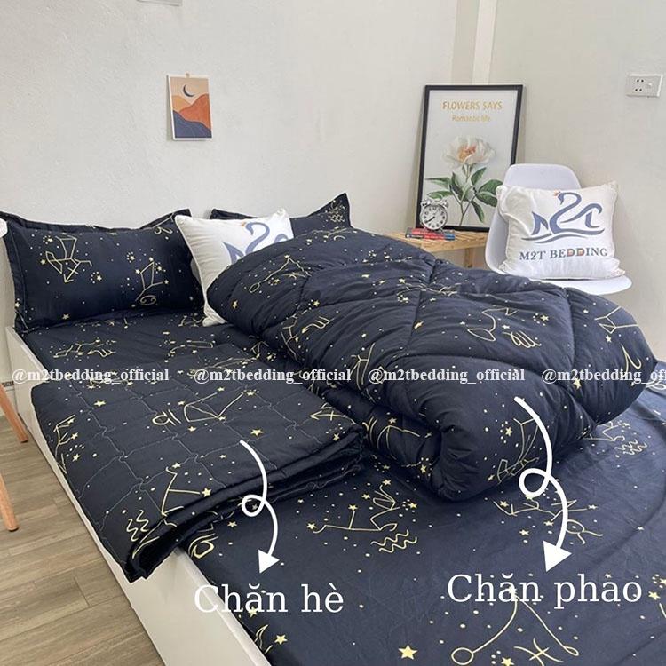 Bộ Chăn Ga Gối Cung Hoàng Đạo Cotton Poly M2T Bedding Đủ Kích Thước Trải Đệm Giường Đơn, Giường Đôi, Giường Ký Túc Xá
