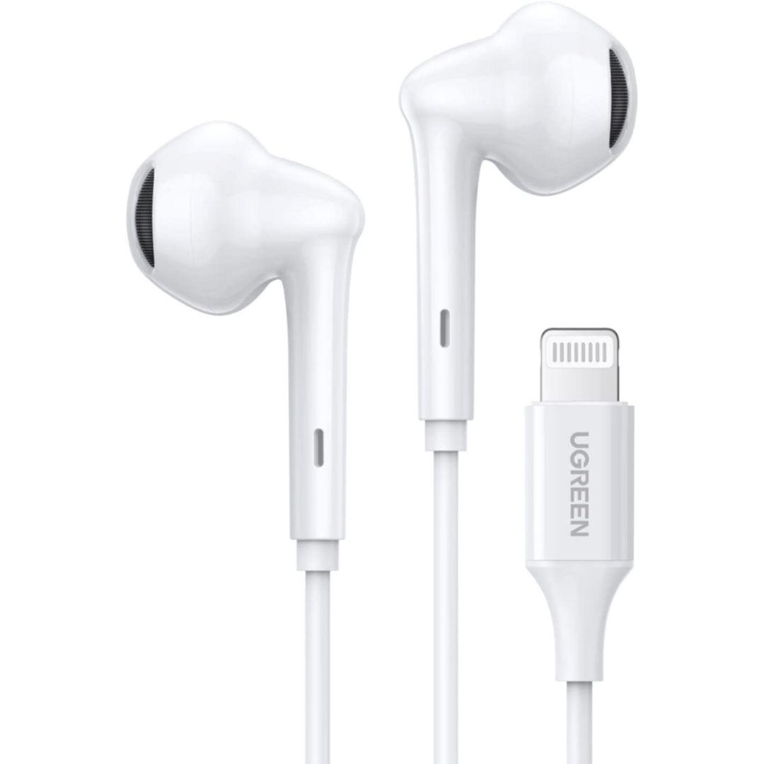 Tai Nghe Nhét Tai Cổng Dành Cho Iphone Có Điều Khiển Âm Lượng Ugreen 80649 Màu Trắng Ep101 Hàng Chính Hãng