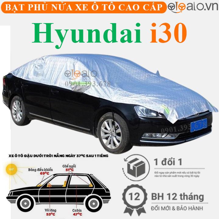 Bạt trùm phủ nửa nóc xe Hyundai I30 cải dù 3 lớp cao cấp BPNX - OTOALO