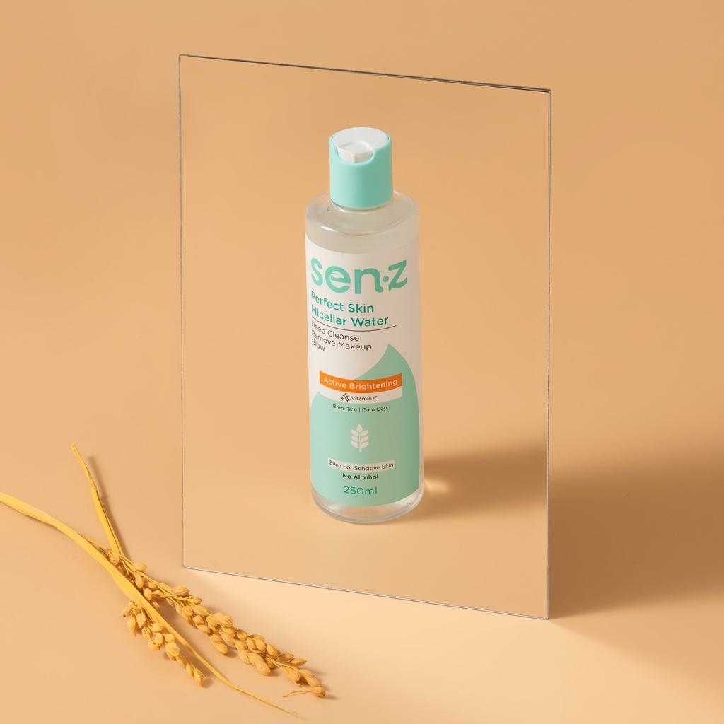 COMBO 02 Nước Tẩy Trang Micellar Water Cám Gạo Sáng Da Cho Mọi Loại Da SenZ Perfect Skin 250ML