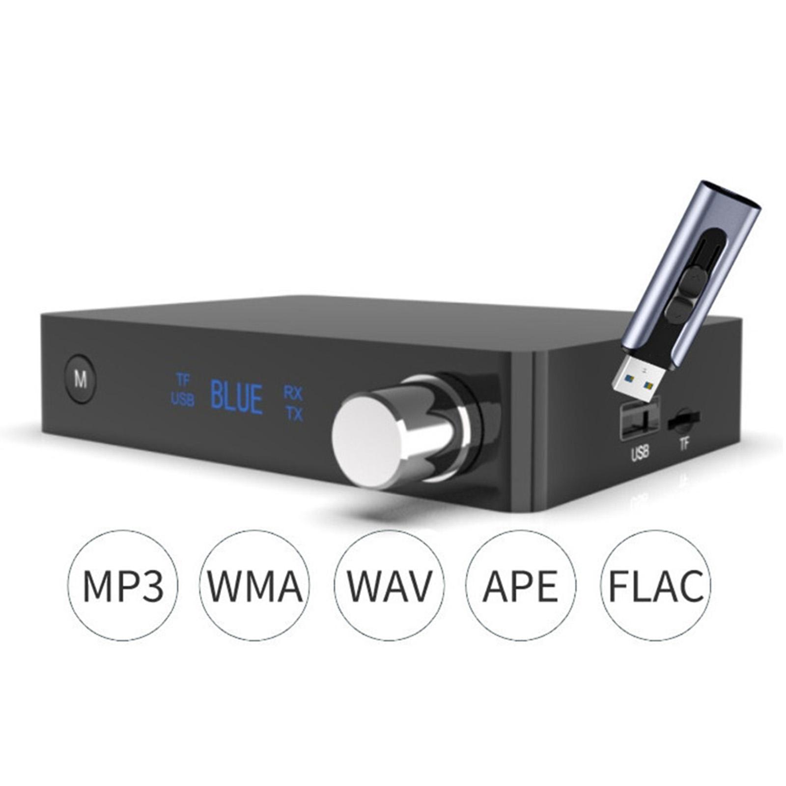 Bluetooth V5.0 Transmitter and Receiver with 3.5mm Jack Adapter for TV Headphones Speaker Car Stereo - Low Latency for HiFi Sound